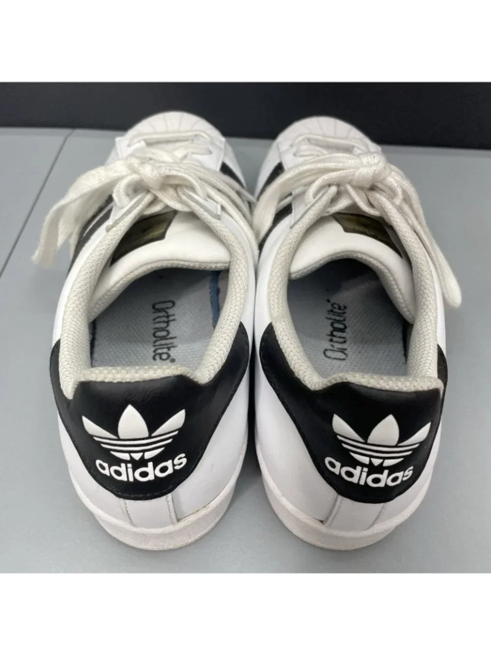 Adidas Superstar Sneakers Shoes Athletic Clam Shell White Black Mens 7